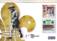 Vecchia cartolina Maltapost raduno Boy Scout Maltex 2007