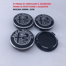 4 pz Coprimozzo ALFA ROMEO 147 156 159 MITO GIULIETTA 50 mm Fregi Cerchi in Lega