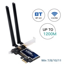Scheda Bluetooth WiFi 1200Mbps PCI-E Adattatore di rete dual band per desktop Windows