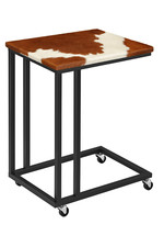 Tavolo rustico in pelle di