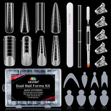 192 PCS Unghie Finte Nail System Dual Nail Form Matte Sistema per Unghie Strumen