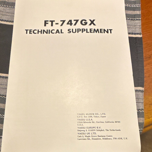 Yaesu 747gx manuale - yaesu, ft-747gx