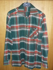 CAMICIA VINTAGE UOMO FLANELLA QUADRI CHECK SHIRT 80'S HIPSTER
