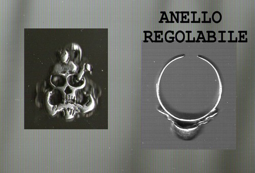 Anello teschio skull - teschio,