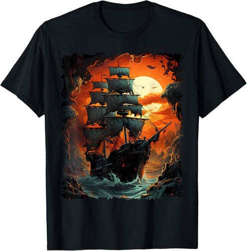 Maglietta colorata nave - , pirata