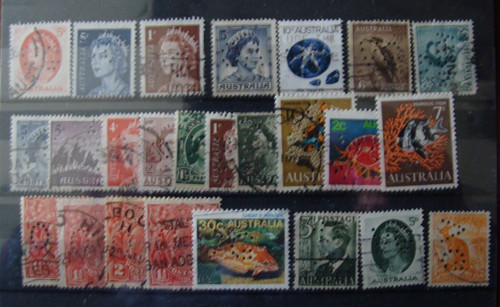 Perfins stamps francobolli - -,