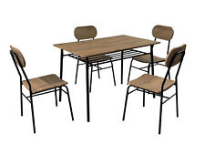 505339   Q.TA' 1 INDUSTRIAL TAVOLO + 4 SEDIE METAL/QUERCIA