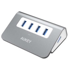 HUB USB 3.0 AUKEY 4 PORTE ALTA VELOCITA' PORTATILE ALLUMINIO PER PC SMARTPHONE