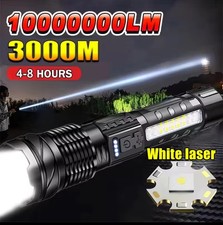 Torcia Led 100000000LM Professionale, Ricaricabile  Zoomabile 3000mt