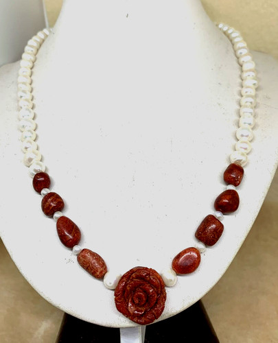 Collana corallo madrepora - ,