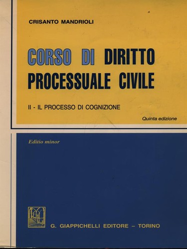 Corso diritto processuale - corso, di