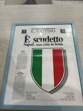 Poster il Mattino primo scudetto del Napoli in cornice