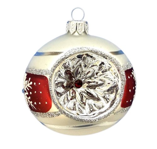 8cm bordeaux snowflake - 8cm,