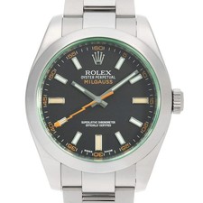 ROLEX Milgauss green glass