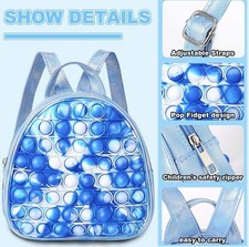 Zaino Pop It Fidget Blu Bianco