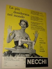 NECCHI MACCHINA DA CUCIRE=ANNI '50=PUBBLICITA=ADVERTISING=WERBUNG=570