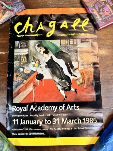 Poster vintage 1985 chagall - poster,