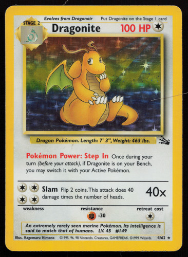 Dragonite fossil holo - dragonite,