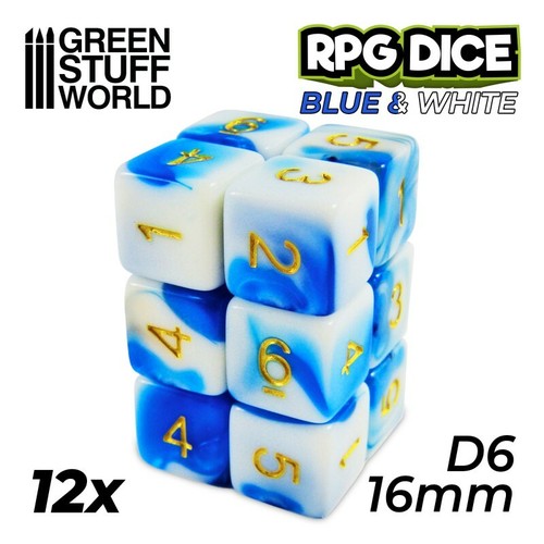 12x dadi 16mm blu - dadi,