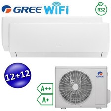 Climatizzatore inverter PULAR dual split Wi-Fi 12000 + 12000 Btu (U.E.18) GREE R