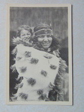 E1360 Cartolina RPPC Nuova Zelanda Nativi Aborigeni Madre e Bambino Rotopua Macpi
