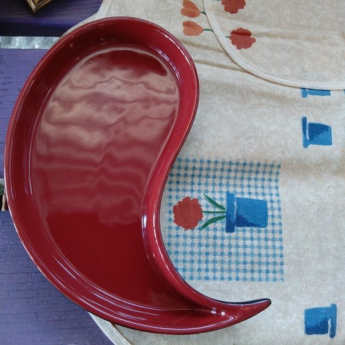 Piatto ceramica nera marrone