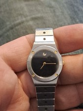 Montre Ancienne Quartz De Marque ZENITH Movado Boite Bracelet Acier 