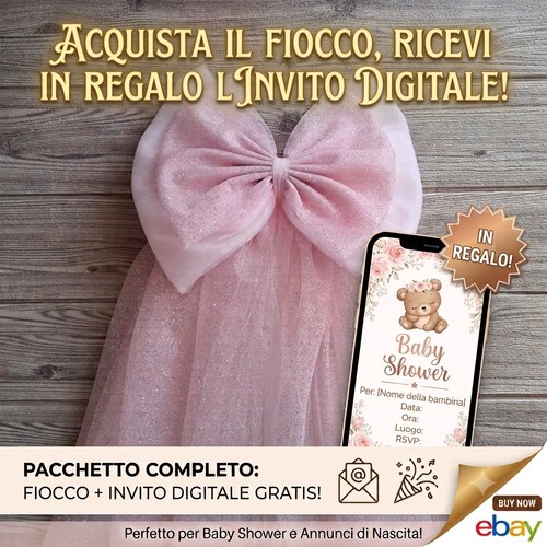 Fiocco nascita bimba - fiocco,