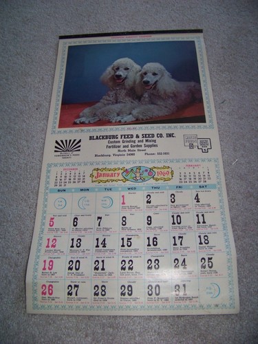 Calendario almanacco 1969 - calendario,