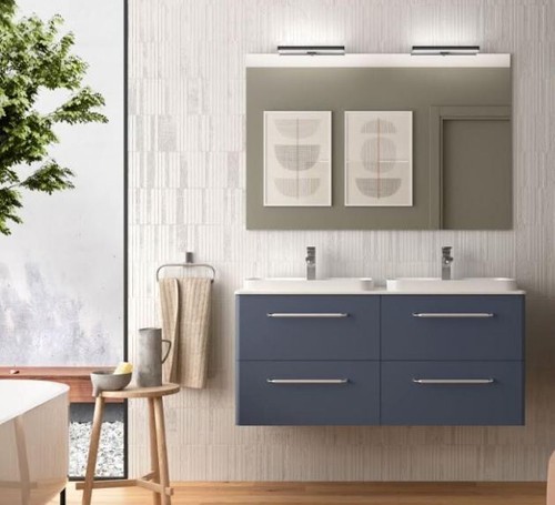 Mobile bagno blu bianco - blu/, matt