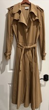 Trench lungo Norma Kamali marrone kaki taglia M
