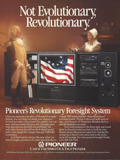 Pioneer Foresight System Stereo TV George Washington 1987 stampa d'epoca annuncio