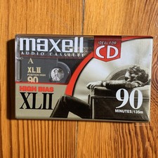Nastro audiocassetta vuoto Maxell XLII High Bias 90 minuti nuovo confezione sigillata