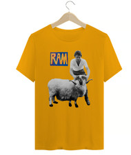 Maglietta Paul McCartney Ram Album gialla tutte le taglie 2F731
