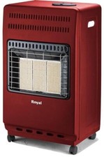 Stufa a Gas ad Infrarossi 3 Mattoni con Ruote RS42H Rosso Royal