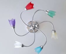 Plafoniera Moderno Vintage Vetro Di Murano colorati 6 Luci Flessibile Ideal Lux