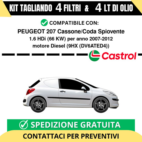 Tagliando per peugeot 207 - per,