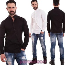 Mens Slim Fit Korean Slanted
