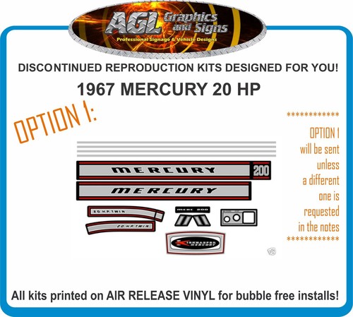 1967 mercury decal kit - 20,