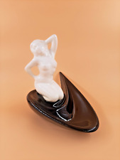 Presidente Nudo Femminile Erotico Porcellana Autografato 1968 Nero-Bianco Annata