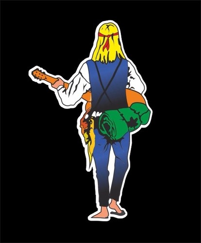 Adesivo vagabondo hippie - adesivo,