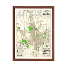Vecchia mappa di Columbus, OH