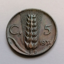 REGNO D' ITALIA VITT. EM. III   5 CENTESIMI SPIGA  2° TIPO  1931
