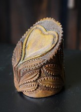 Scultura, stampo per pane - 9 cm - Legno bosso , valli alpine