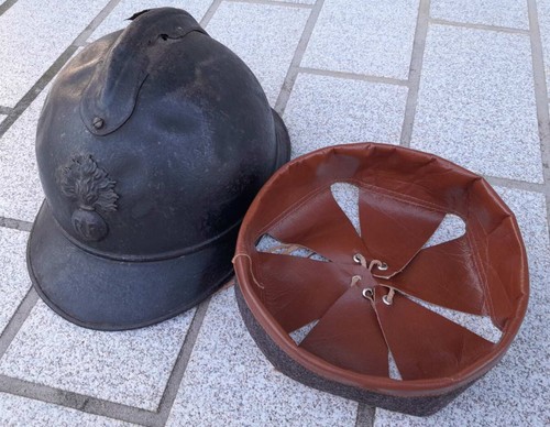 Ww1 coiffe intérieure cuir - coiffe,