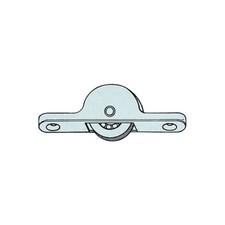 OMGE  105 CARRELLO C/RUOTA CEMENTATO D 18 MM* (50,0 PZ)