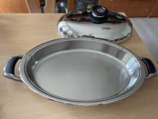 🔵 AMC PENTOLA OVALE ADATTA PER ROSTICCERIA O PESCIERA  3,5 litri M29 Nuova