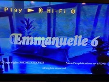 Vtg VHS Tape EMMANUELLE 6 SCREENING COPY No UPC Adult Erotica Nathalie Uher
