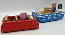 Peppa Pig Wooden Boat & Car