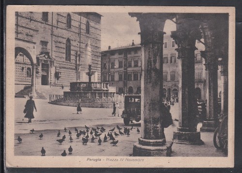 Cartolina perugia piazza - cartolina,